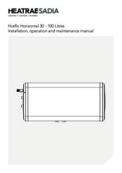 Hotflo Horizontal 30-100 Litres Installation Manual