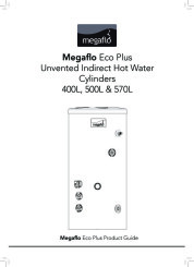 Megaflo Eco Plus Unvented Hot Water Cylinders 400L, 500 & 570L Installation Manual