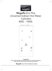 Megaflo Eco Plus Unvented Hot Water Cylinders 800 & 1000L Installation Manual