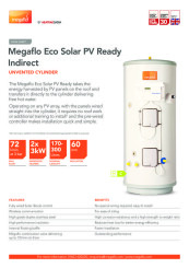 Megaflo Eco Solar PV Ready Indirect Data Sheet