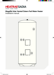 Megalife Solar Vented Cistern Fed Water Heater Installation manual