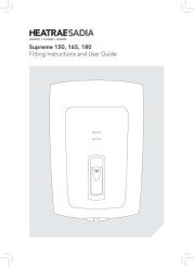 Supreme 150, 165, 180 Fitting Instructions and User Guide