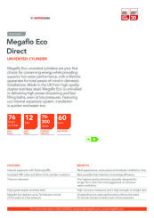 Megaflo Eco Direct Unvented Cylinder Data Sheet