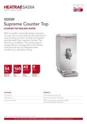 Supreme Counter Top Data Sheet